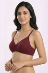 Zivame Padded Non Wired 3/4th Coverage Tshirt Bra - Tawny Port — thumbnail 4